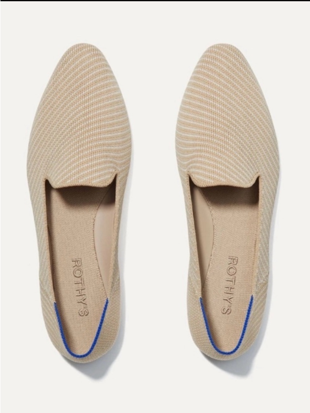Rothy’s The Loafer Chai Twill Size 10.5 NIB Pointed Toe Slip On Flats